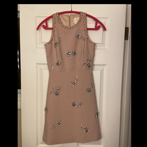 Kate Spade Scattered Brooch Crepe Dress size 00 - Picture 2 of 6